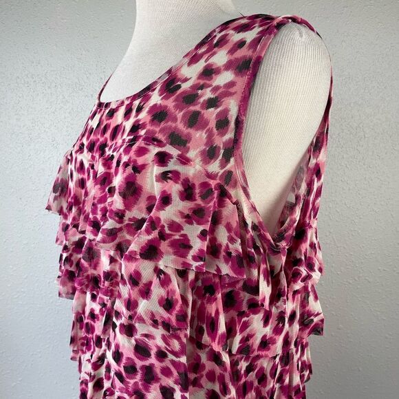 INC International Concepts Sleeveless Ruffled Blouse Top Size 1X EUC - Picture 4 of 6